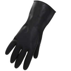 三碟耐酸碱手套工业乳胶手套加长加厚橡胶防水防油实验室放化