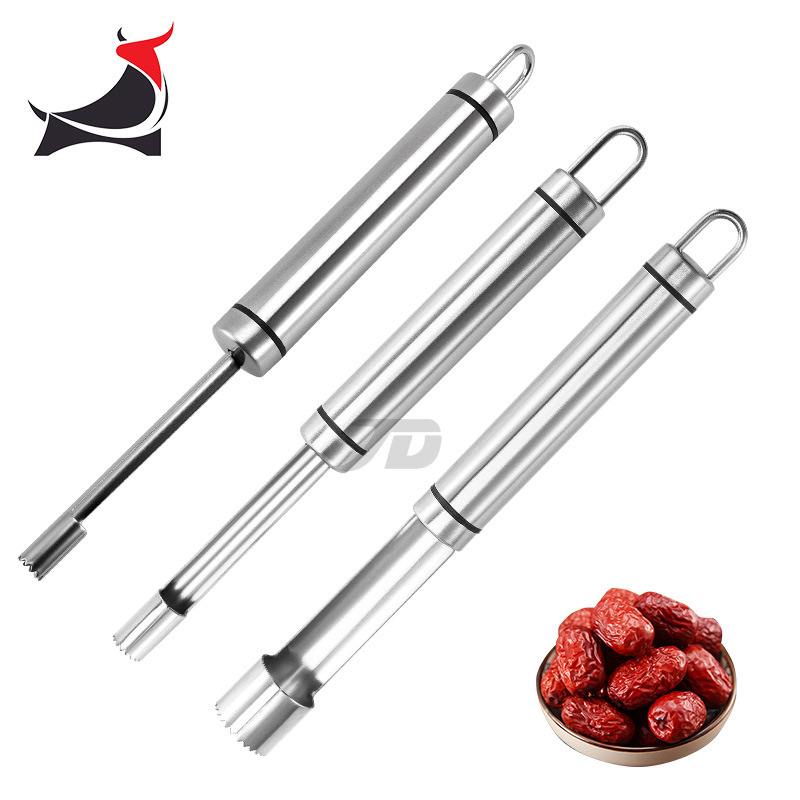 in stock 304 stainless steel large and medium small size fruit core pumping jujube corer fruit corer kitchen tools