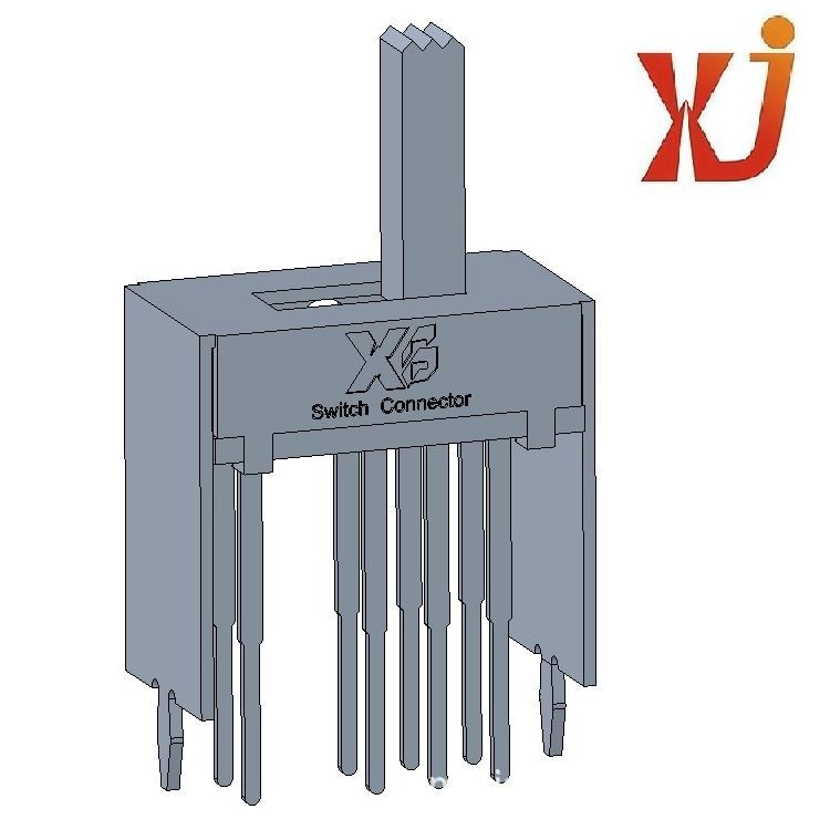 三档拔动开关/小型拨动开关/3档拨动开关/2P3T正拨拨动开关12.7*7