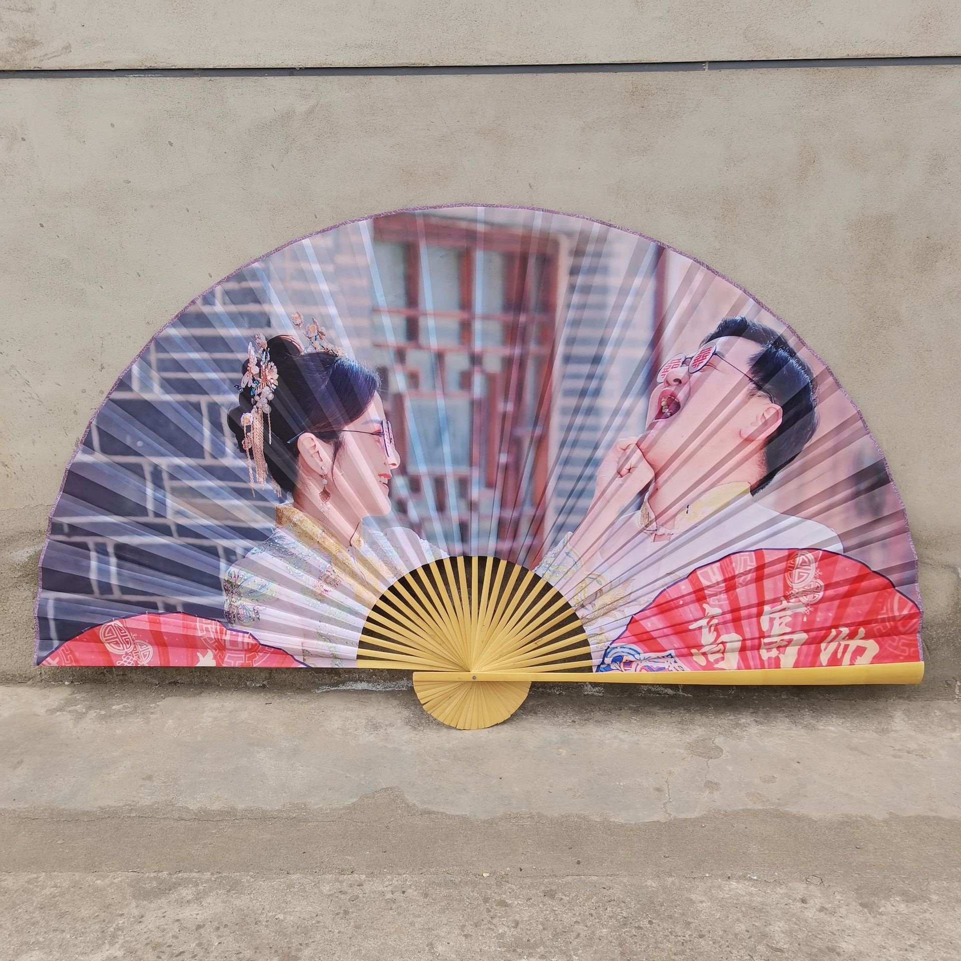 大挂扇照片图片纪念品房间装饰扇 壁挂扇绢个性化礼品