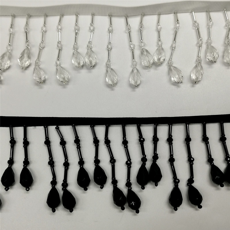 现货手工钉珠珠管波浪吊珠流梳花边条码DIY服装辅料箱包头巾饰品