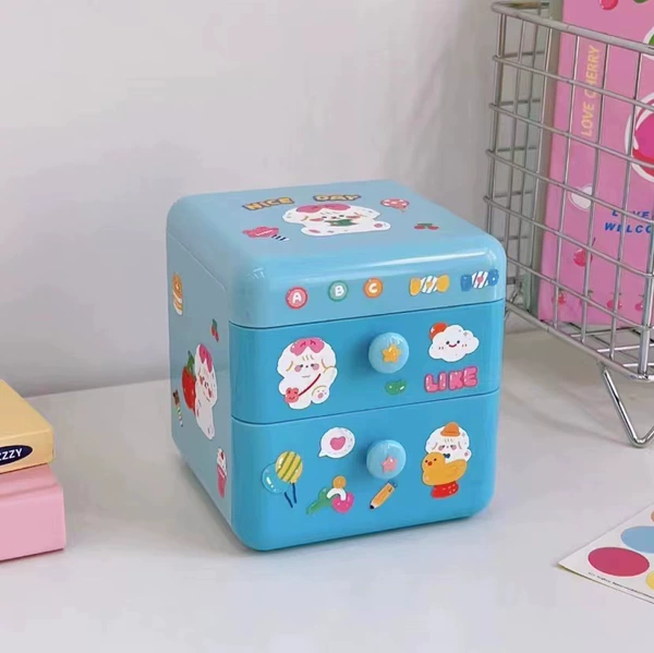 Storage box, sticker