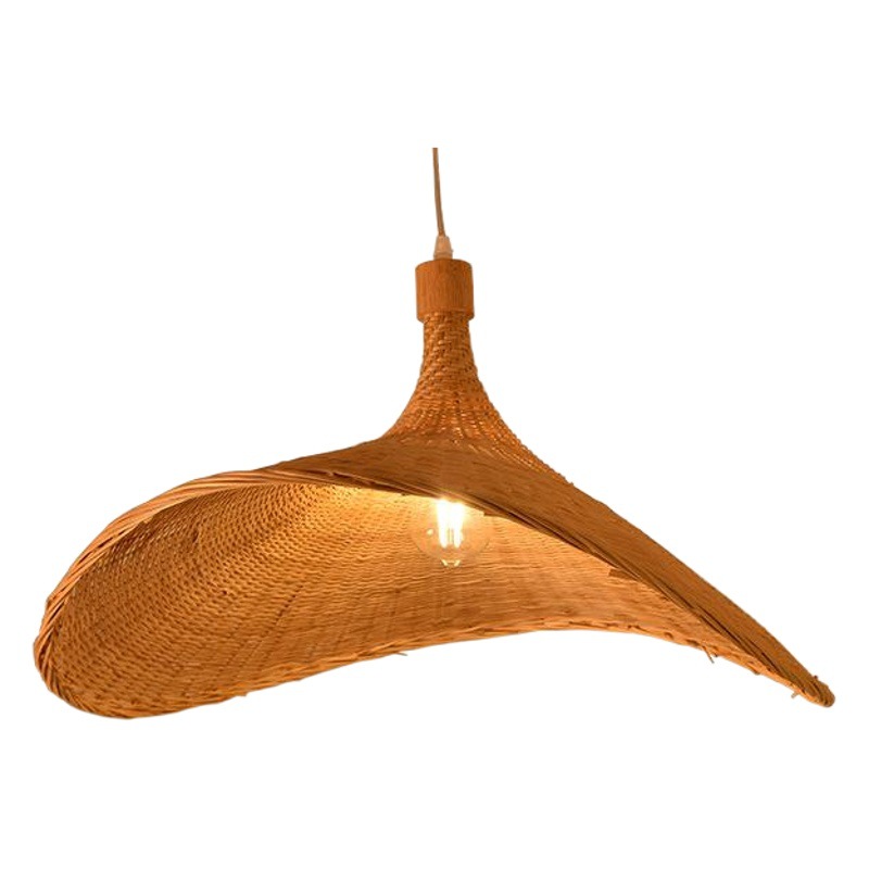 Nuevo estilo chino de bambú tejido de bambú araña creativa estilo japonés restaurante B & B lámpara Hotel Casa de Té olla caliente tienda lámpara de ratán