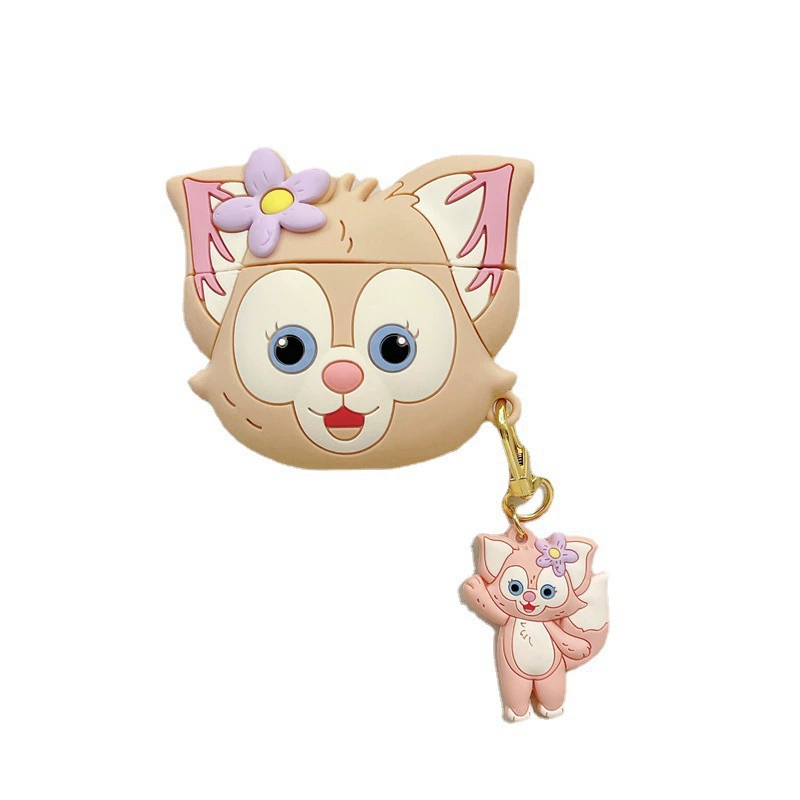 Apple, cartoon headphones, compatible protective case, print, pro3, bluetooth, 3/4