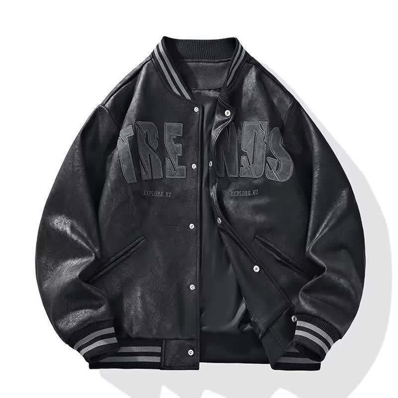 Autumn and Winter Trendy Brand Baseball Jacket Men's Plus Size Loose Casual Sports Flight Jacket