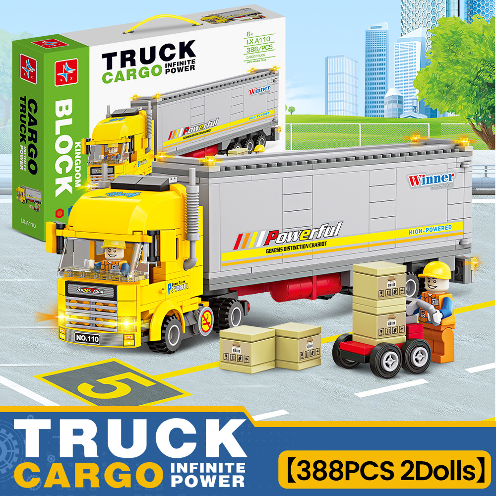 Грузовик, минифигурки, 388 шт