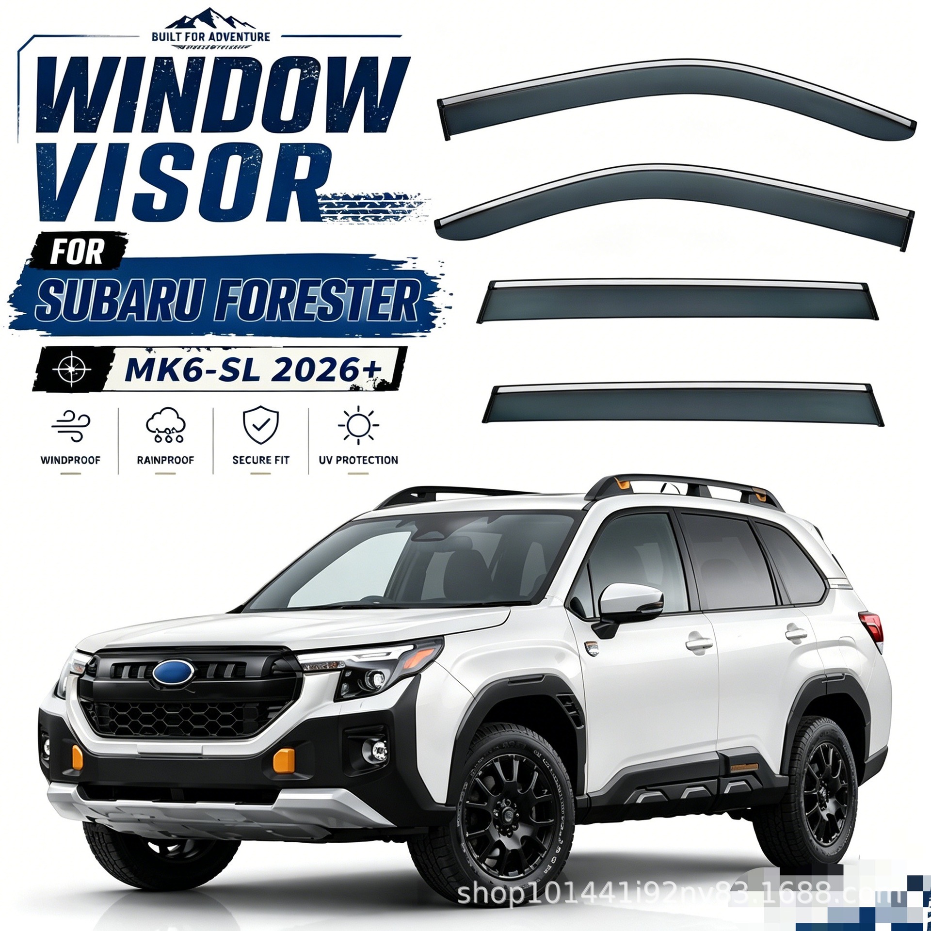 Cross-Border Applicable for 2019-2026 Subaru Forester Window Rain Guards Subaru Forester Rain Visors