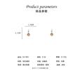 Design fashionable earrings with bow from pearl, silver 925 sample, internet celebrity, trend of season