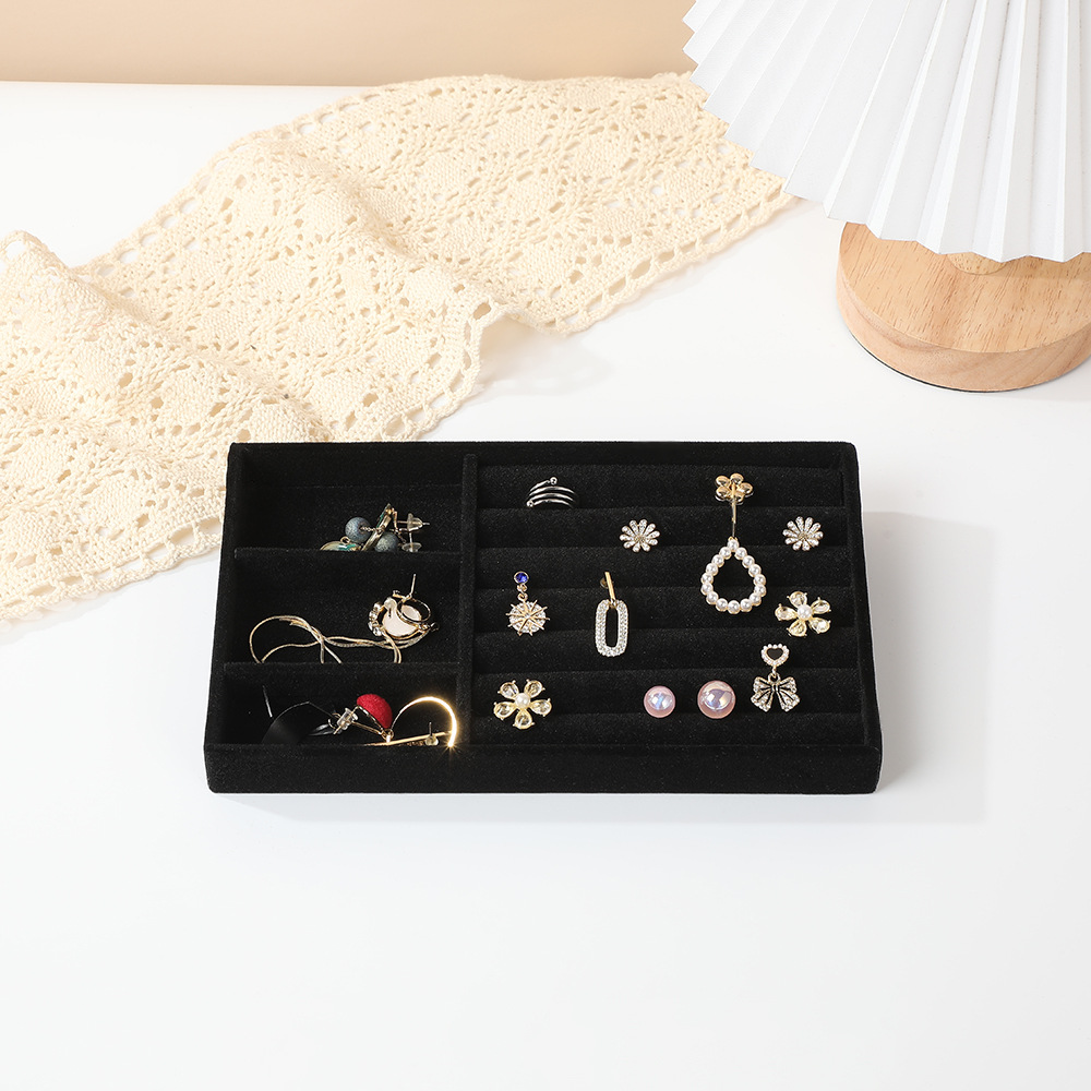 Contador cajón cascada bandeja de joyería almacenamiento para ver paleta pendientes pendientes anillos collares joyería caja de almacenamiento al por mayor