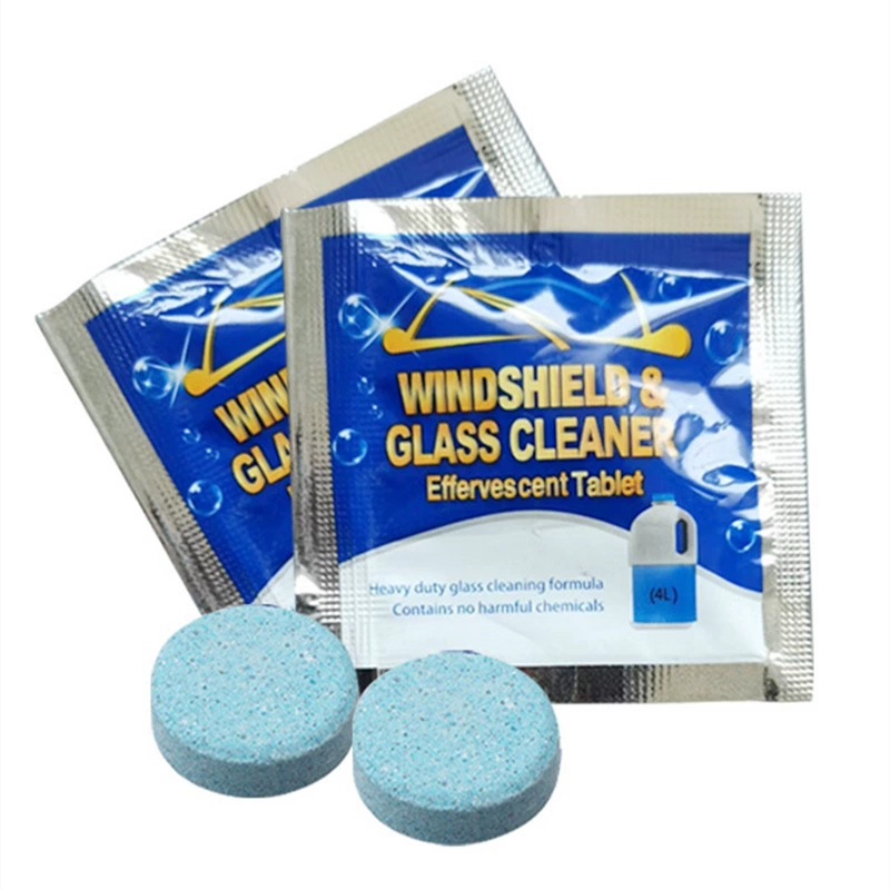 Средство для удаления масляной пленки с автомобильных стекол, твердые шипучие таблетки для очистки стекол, очиститель для стеклоомывателя, средство для удаления пятен с автомобильных стекол.