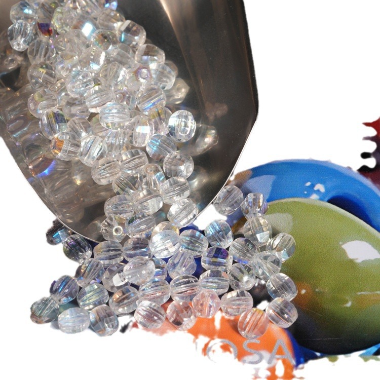 Importación Checa Baosha 7mm cuentas de fuego, collar de cuentas de mano, pulsera, accesorios de material DIY, aproximadamente 100 piezas