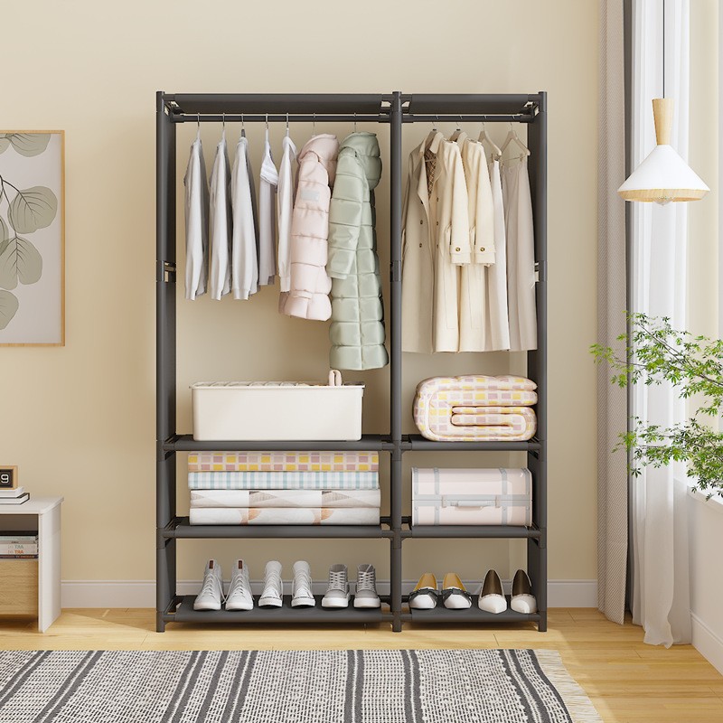 Perchero de nuevo estilo, perchero multifuncional, perchero de piso para dormitorio doméstico, perchero simple, estante de almacenamiento de ropa