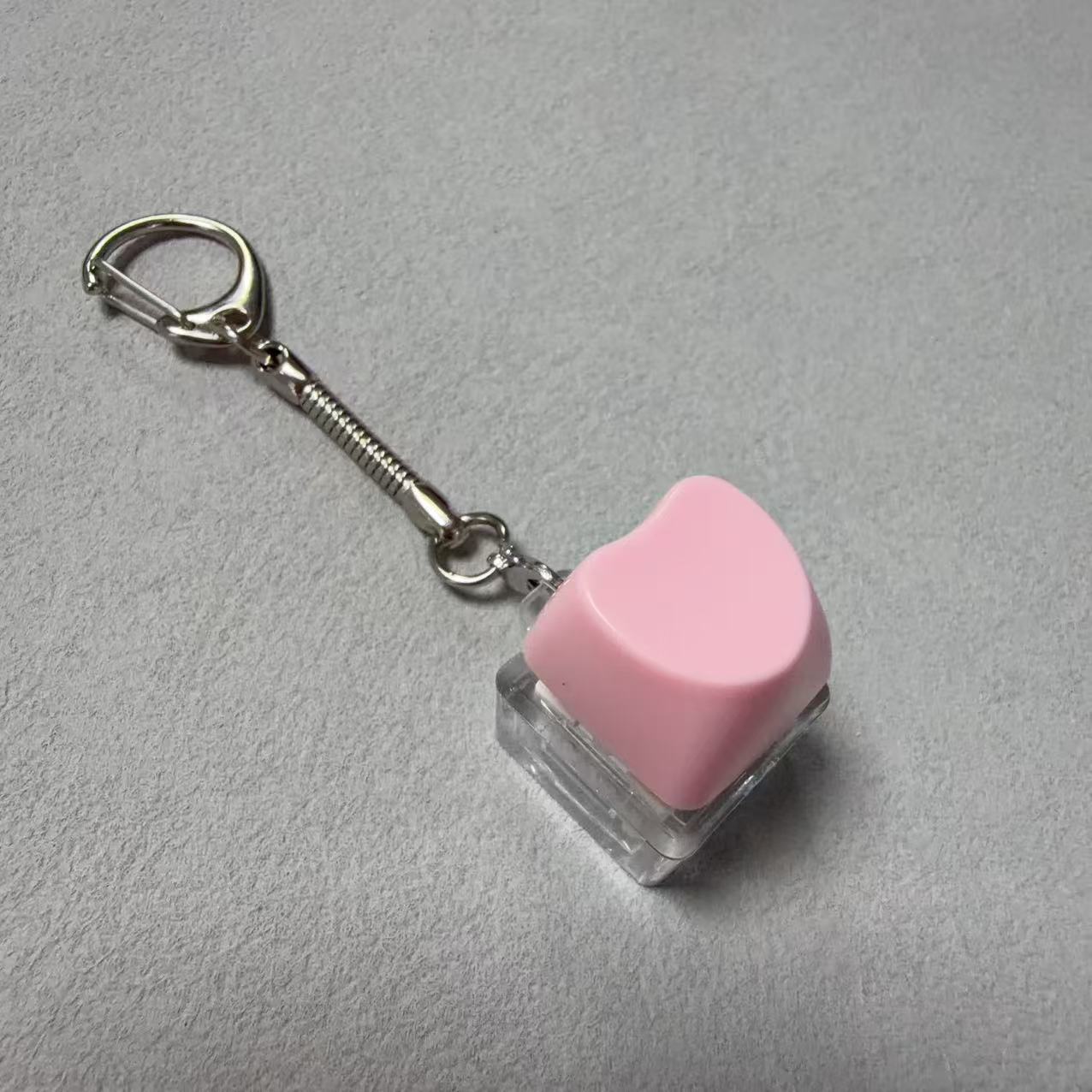 Single button transparent shell-no. 14 powder (love)-snake bone