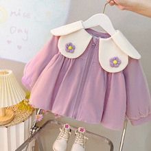 女童外套春秋季2025新款风衣洋气女孩女宝宝秋款小童儿童装上衣潮