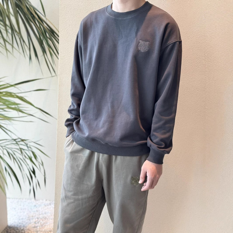 Embroidered Crewneck Sweat Men's Loose All-match Simple Spring Embroidered Long-sleeved Casual Long-sleeved Casual Top Trendy