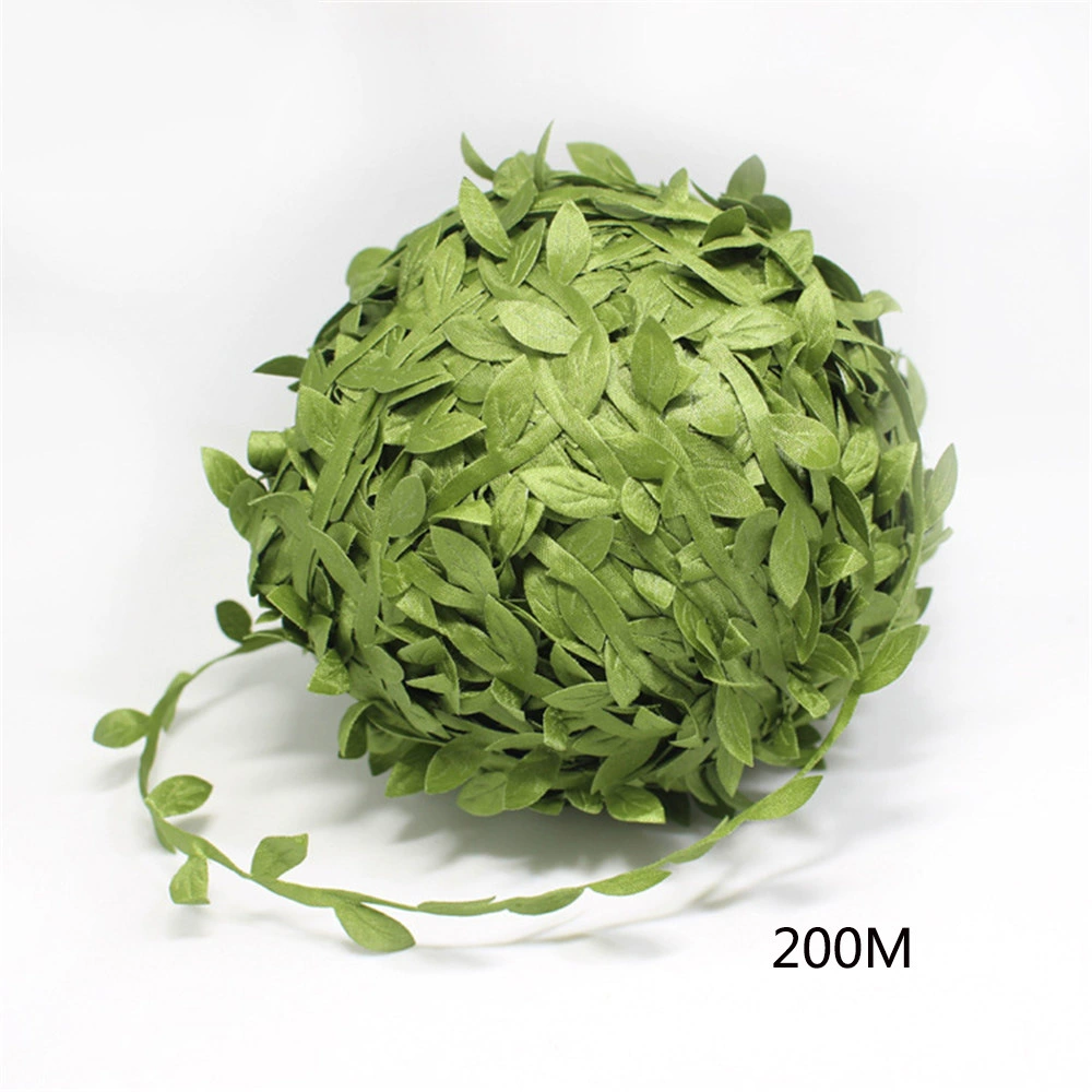 Spot supply Simulation Green Leaf Ring Flower Ring Weaving Accessories File Leaf Decoration Vine DIY Flower Ring Material