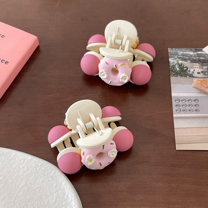 2026 New Model~ Pink Donut Hair Clip, Sweet and Cute for Girls, Bangs Clip, Hair Clip for Stray Hair, Hair Accessory 2026 New Model~ Pink Donut Hair Clip, Sweet and Cute for Girls, Bangs Clip, Hair Clip for Stray Hair, Hair Accessory
