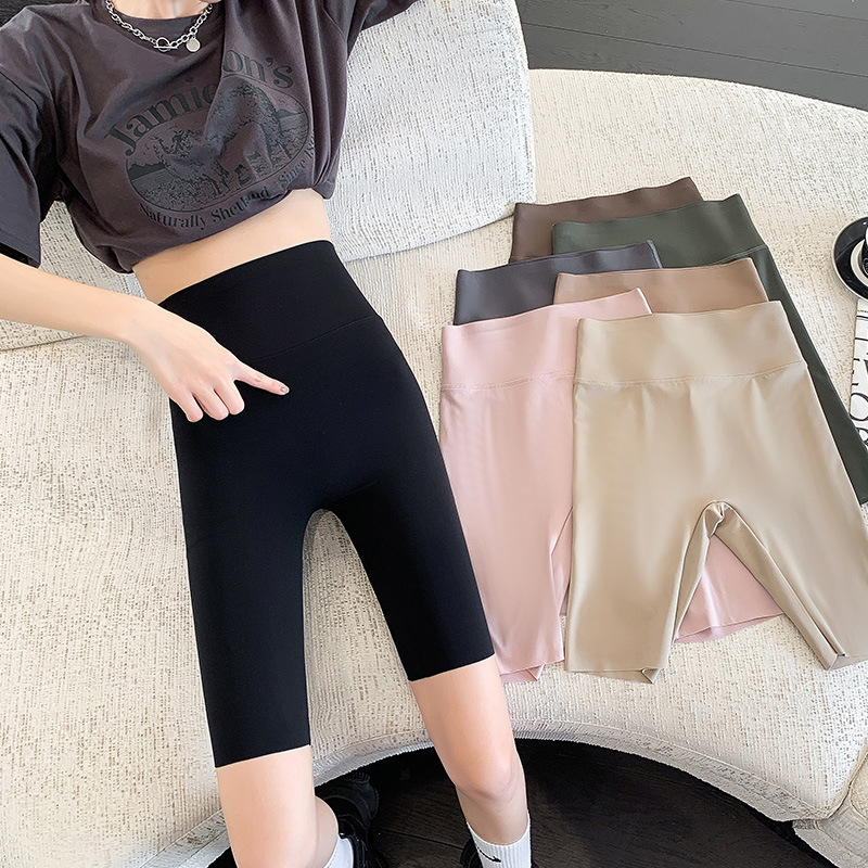 Snowskin Five-Point Shark Pants for Women's Summer Outer Wear Without Embarrassing Lines Ultra-Thin Barbie Pants Thin Summer Yiwu Leggings for Women