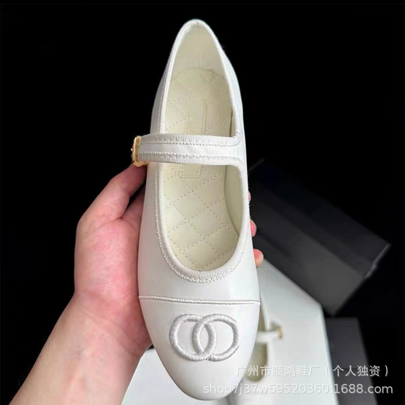 一件代发小香风平底玛丽珍单鞋浅口法式平底鞋一字百搭休闲芭蕾鞋|undefined