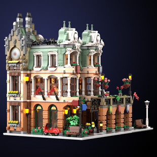 Moc-111728 Garden Palace Restaurant with Interior Modular Bu