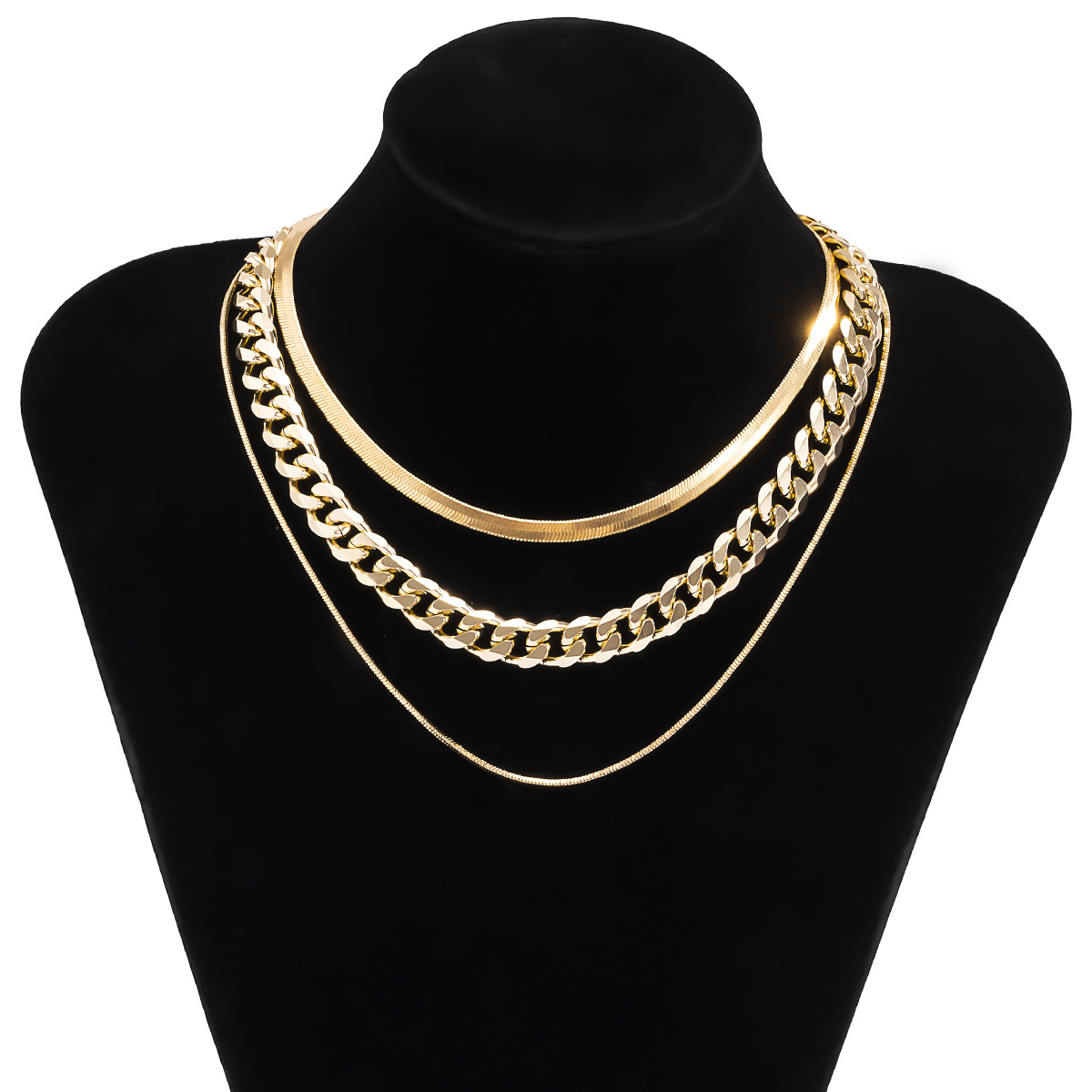 Punk Snake Shape Multi-layer Necklace display picture 7