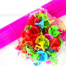 气球托杆批发塑料杆托乳胶气球配件杆托40cm杆子现货pp彩色杆子