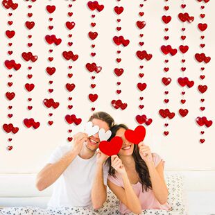 Factory wholesale 4 -meter long love car sewing and flower love paper string pull flower Valentine's wedding wedding room decoration pull flowers