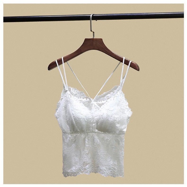 Breathable Bottoming Camisole for Women Without Rims Sexy Tube Top Underwear Lace Fixed Cup Beautiful Back Wrap Wholesale