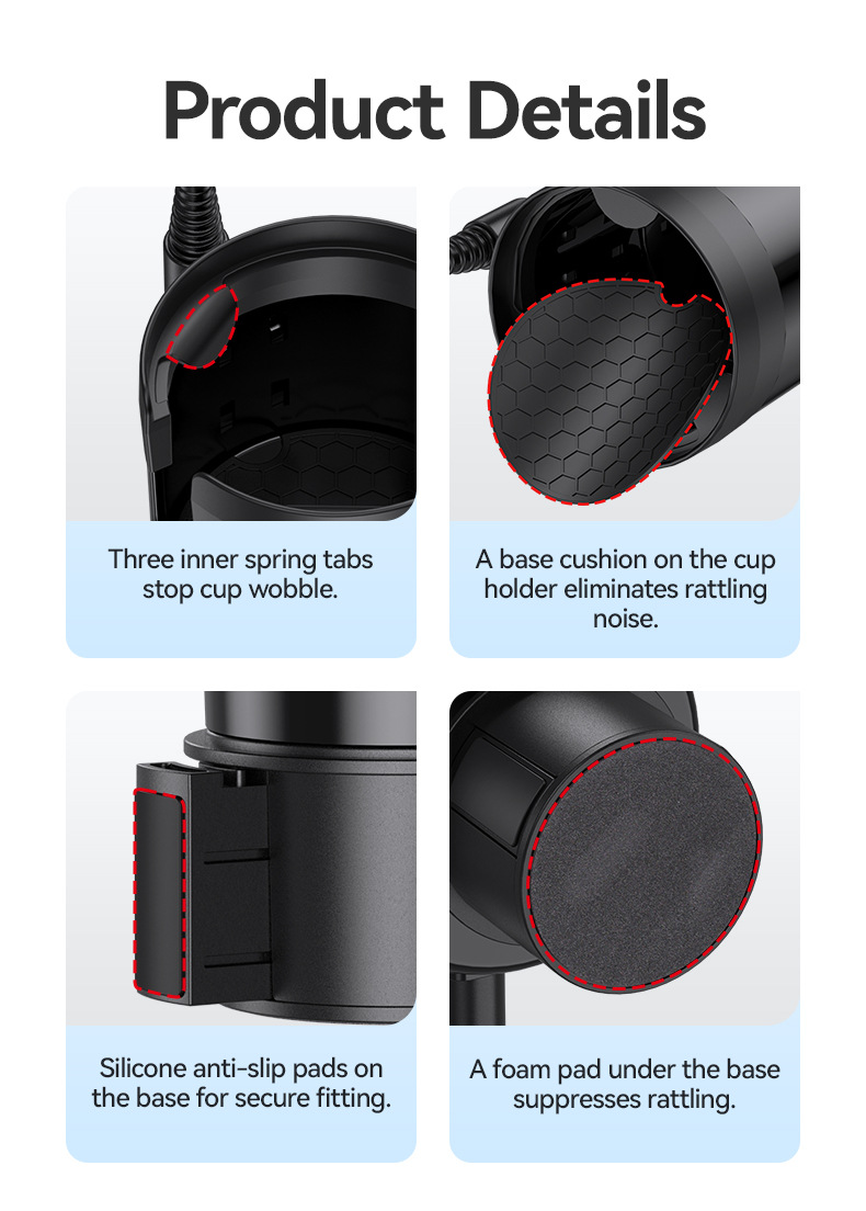 Cross-Border Car Phone Cup Holder Expander Car Water Cup Holder Drink Holder Car Dual-Purpose Water Cup Holder