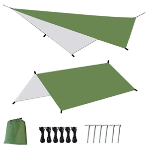 Shihao Outdoor Tarpaulin Waterproof Sunscreen Beach Shade Lightweight Silver Coated Ground Mat Picnic Mat Moisture-Proof Mat Camping Mat