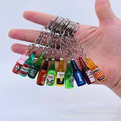模造ボトルのキーホルダーミニ立体アクリルボトルのキーホルダー