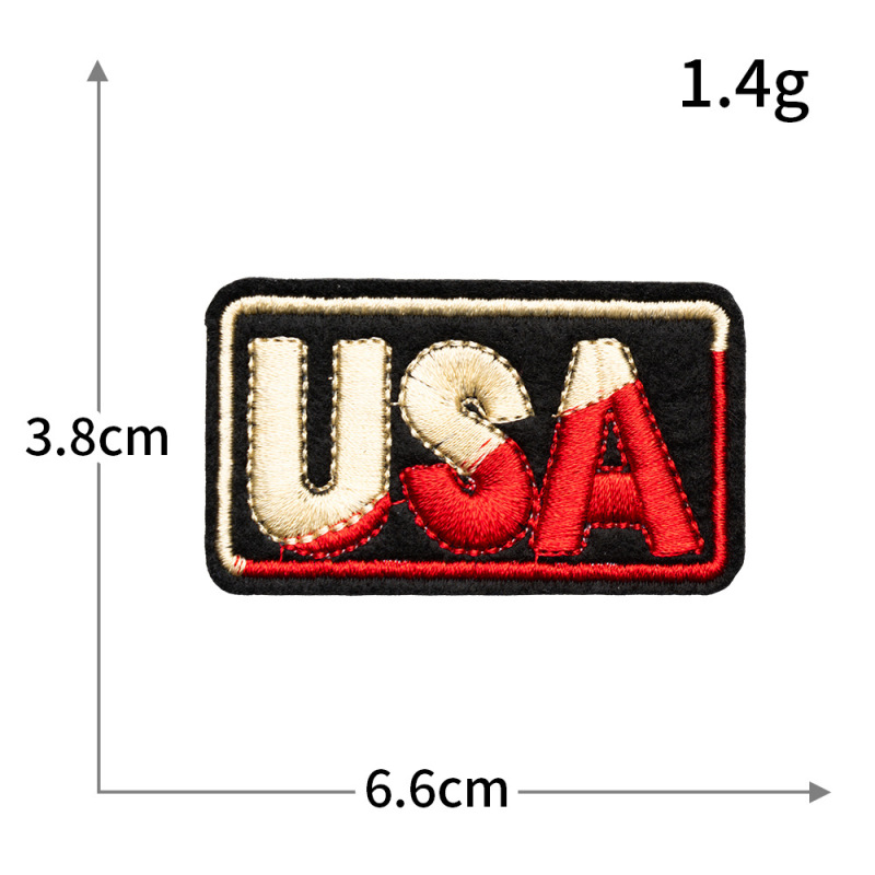 四角の英語の刺繍の布は潮流の個性のアルファベットのコンピュータの刺繍の商標の服の上着の標識のバッジの卸売りを貼ります。|undefined