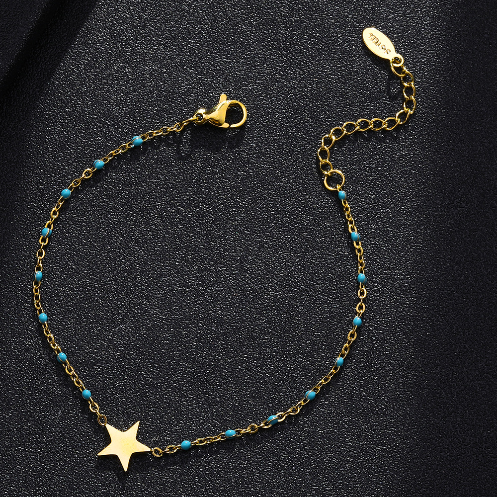 Daily Occasion Stainless Steel Material Fashion Star Stainless Steel Plating Bracelets 1 Piece
