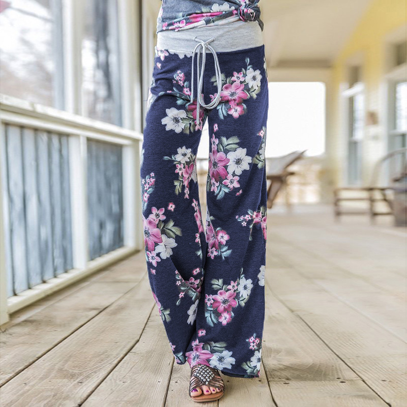 2021ebay Amazon WISH カジュアルパンツヨーロッパとアメリカの新しい人気ファッションルーズレースアップ迷彩プリント女性のパンツ|undefined