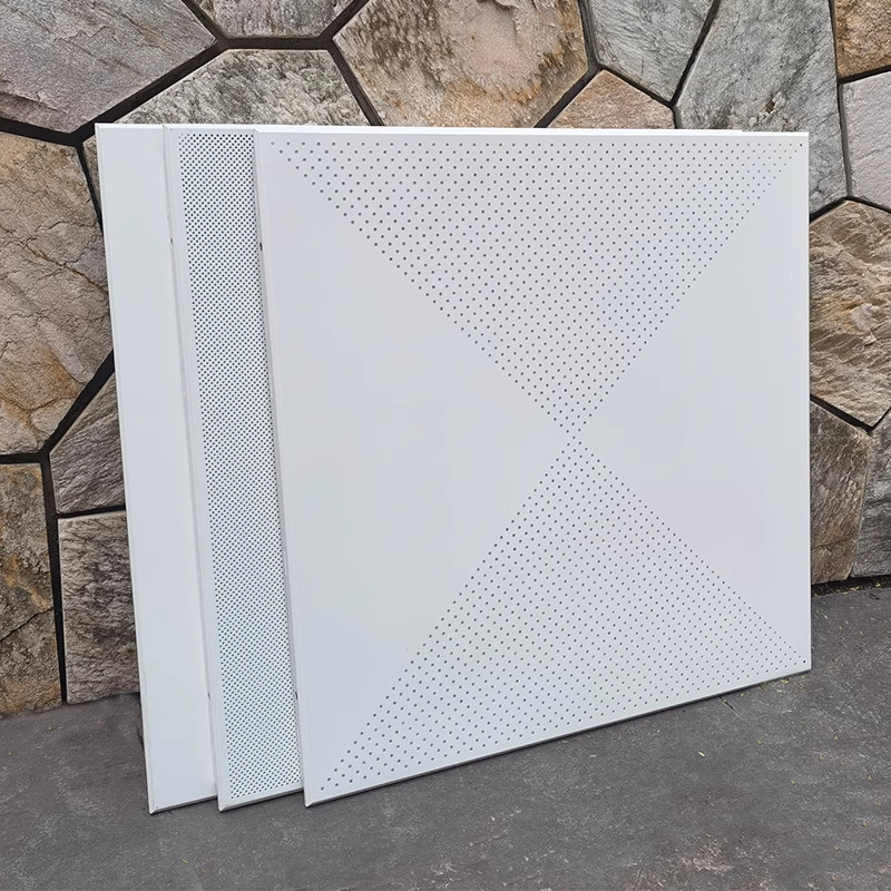 Techo integrado perforado con fuelle de aluminio de orificio completo microorificio 60x60 techo de aluminio de oficina material de techo al por mayor