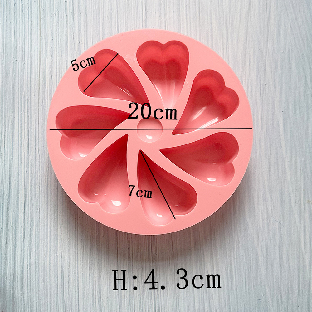 7 pétalos de amor pequeños 348 pastel molde de silicona pastel gelatina torta molde de pan herramientas de horneado