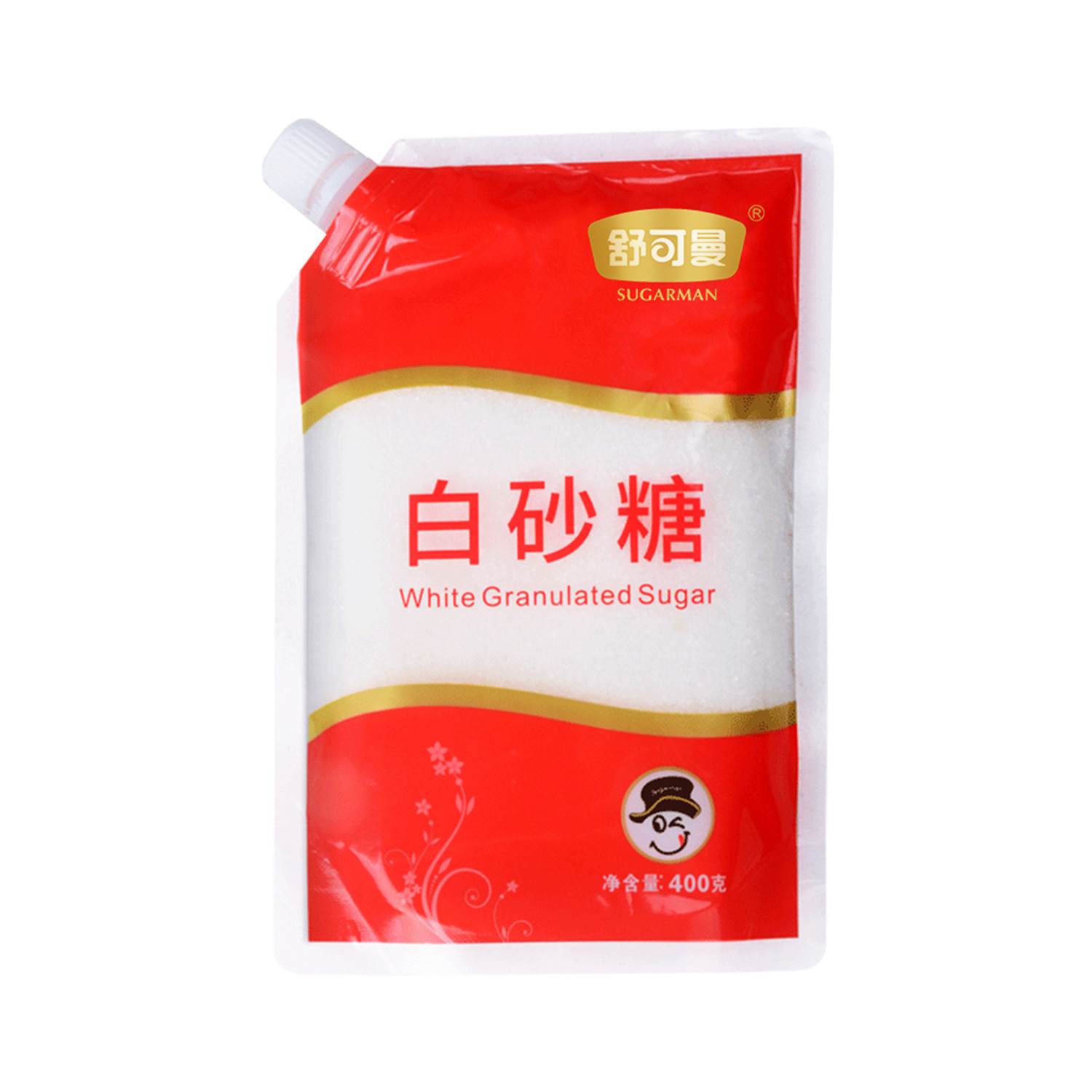 舒可曼一级白砂糖400g螺旋开盖小包袋装食用白糖烹饪调味烘焙原料