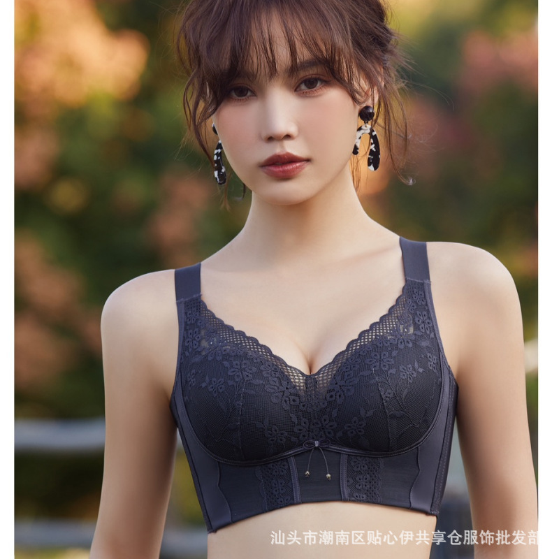 Small Bust Enhancing Bra 9941, Wireless, Medium-Thick, Push-Up, Side Support, Beauty Salon Five-Hook Adjustable Bra