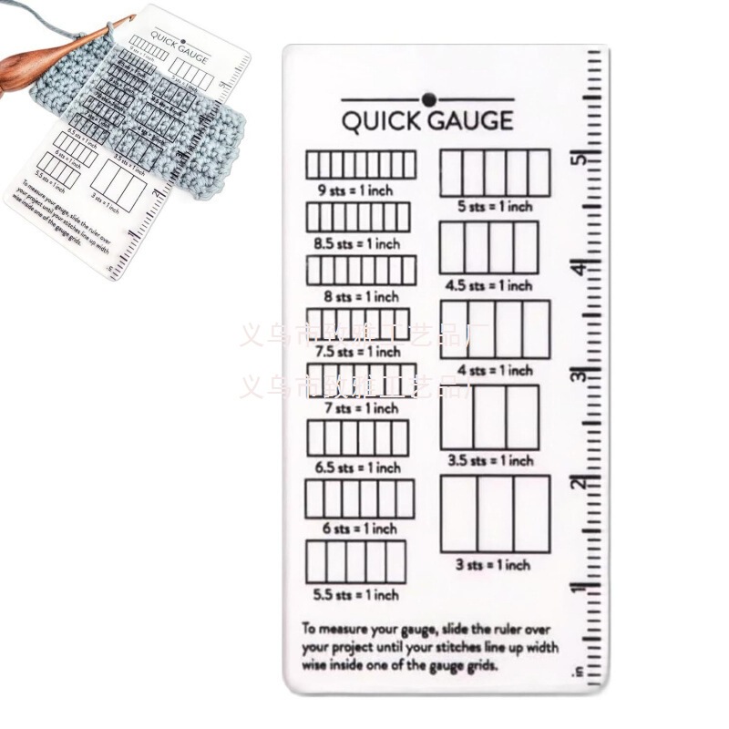 Cross-Border New Product Quick Gauge Ruler Quickly Measures the Stitch Length of Knitted and Crocheted Projects
