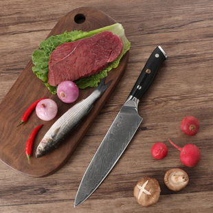 67-layer VG10 Damascus steel 8-inch chef knife chef knife kitchen knife G10 handle sushi cross-border knife