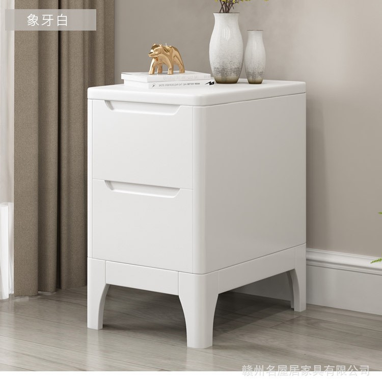 Mesita de Noche para Dormitorio, Madera Maciza, Estilo Simple y Moderno, Nueva Mesita de Noche de Alta Gama 2023, Venta Directa de Fábrica