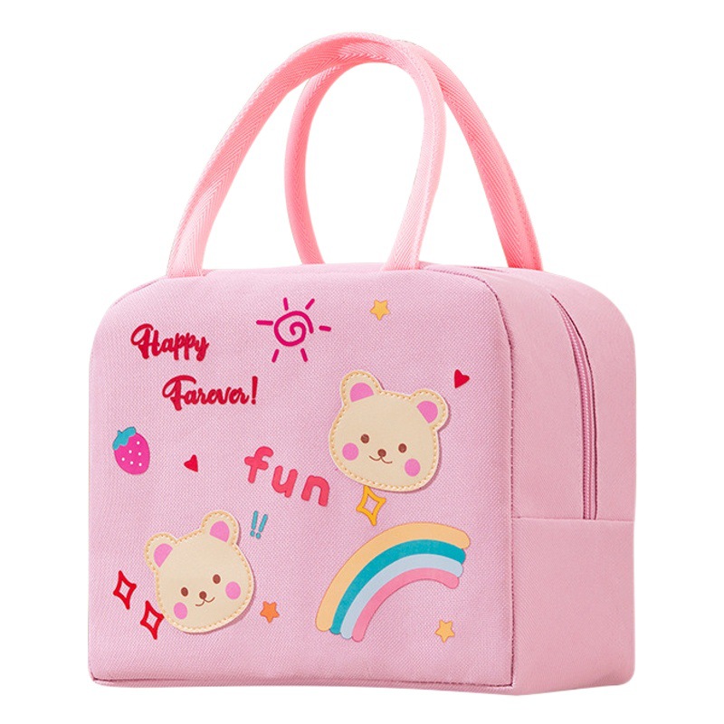 Nuevo bolso bento portátil de dibujos animados 3D almuerzo tridimensional papel de aluminio grueso lonchera de gran capacidad bolsa color