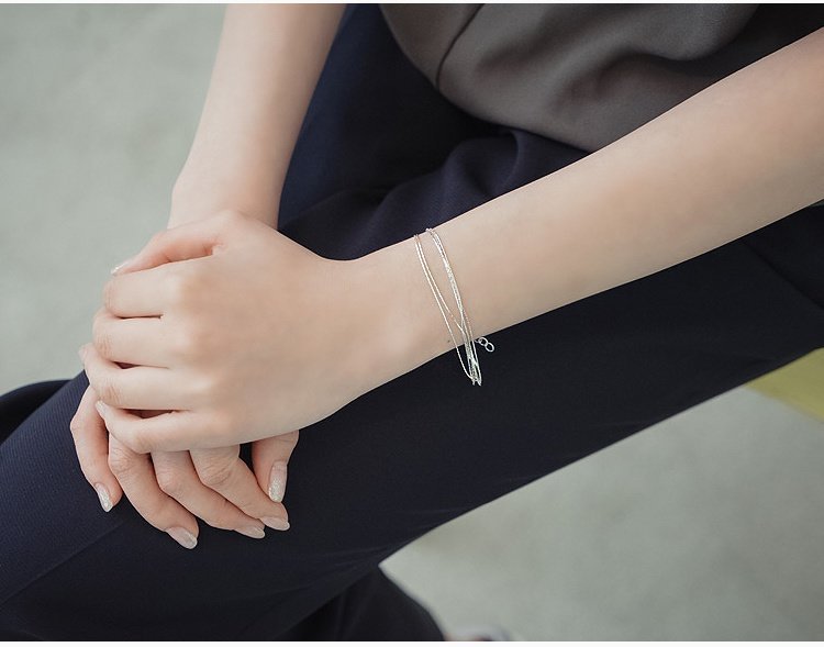 simple silver-plated fine multilayer copper bracelet wholesale