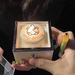 520 ベアケーキサプライズ回転リングボックスキャンドルクリエイティブジュエリー誕生日告白バレンタインデーギフトガールフレンド