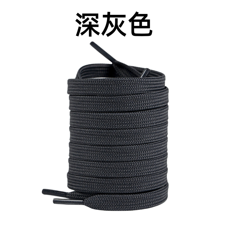 8mm de ancho poliéster doble capa plana engrosada cordón de zapato adaptar a la fuerza aérea No. 1 zapatos deportivos casuales cordón de zapato en stock image 18