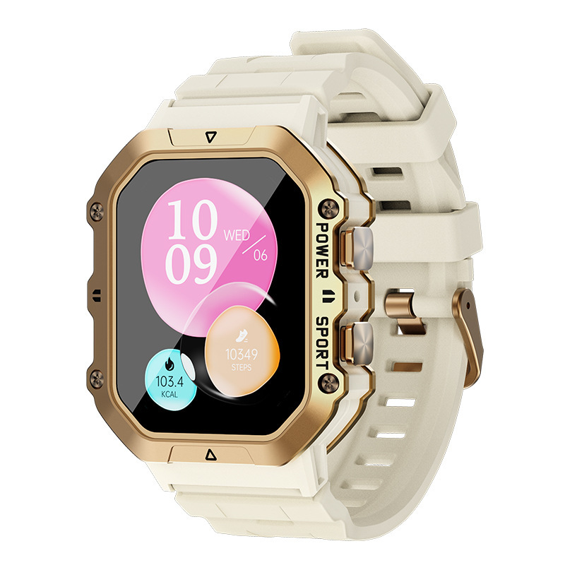 新款W1智能手錶藍牙通話智能手錶語音助手天氣音樂心率血壓多運動