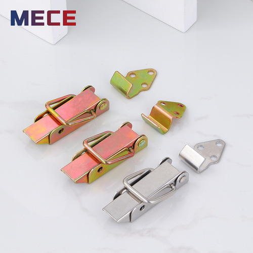 Stainless steel long buckle wooden box accessories packaging box lock transport box flight box hook buckle box lock car buckle