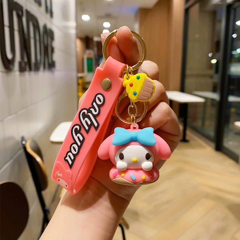 Кулон на брелке (Sanrio) Набор милых силиконовых подвесок — мягкие резиновые талисманчики, подарок на день рождения, различные персонажи