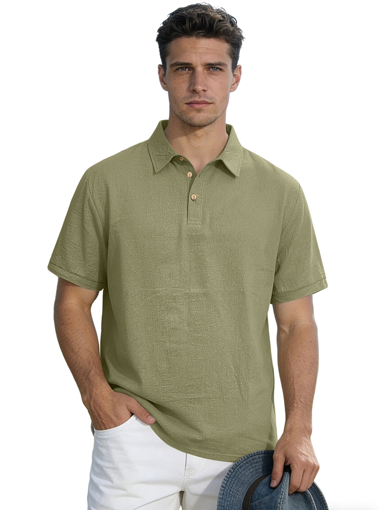 Transfronterizos Europa y América Amazon directo para el nuevo hombre polo de color sólido camiseta de negocios de alta gama camiseta de manga corta
