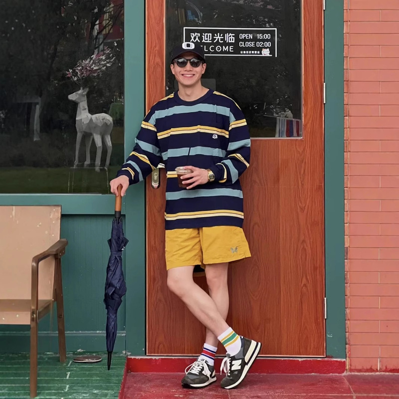 Mr. Song X Cbeams Quick-Drying Shorts Ins Butterfly Embroidered Nylon Beach Pants for Men and Women Cb131